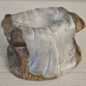 Vintage Holland Mold Nativity Manger Hand Painted Crib Only Replacement